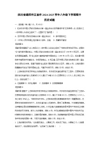 【历史】四川省绵阳市江油市2024-2025学年八年级下学期期中试题（解析版）