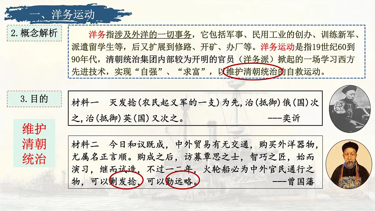 部编版初中历史八年级上册第4课洋务运动和边疆危机课件第6页