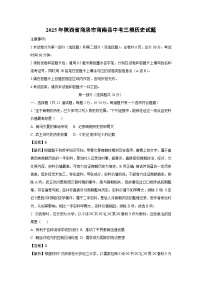 【历史】2025年陕西省商洛市商南县中考三模试题（解析版）