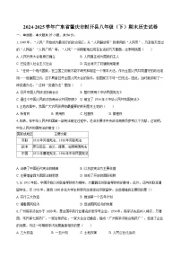2024-2025学年广东省肇庆市封开县八年级（下）期末历史试卷（含答案）