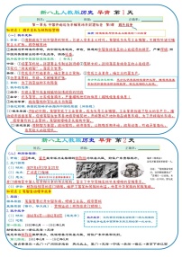 2025年八年级上学期历史早背晚默资料学案