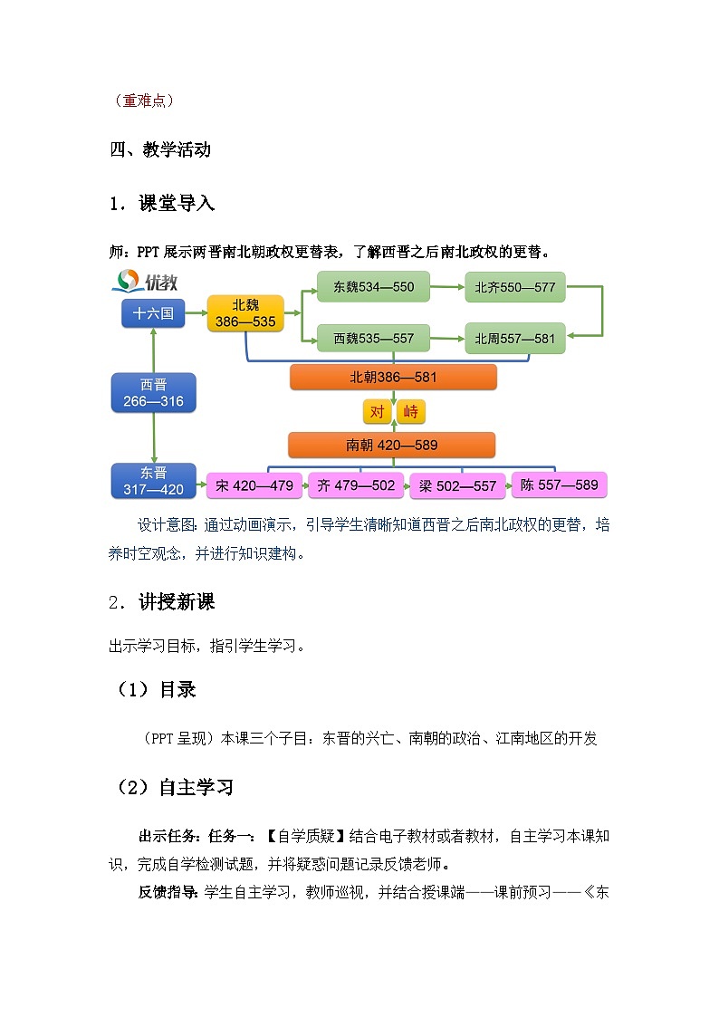 新人教版部编初中历史七上4-18《东晋南朝时期江南地区的开发》教案第2页