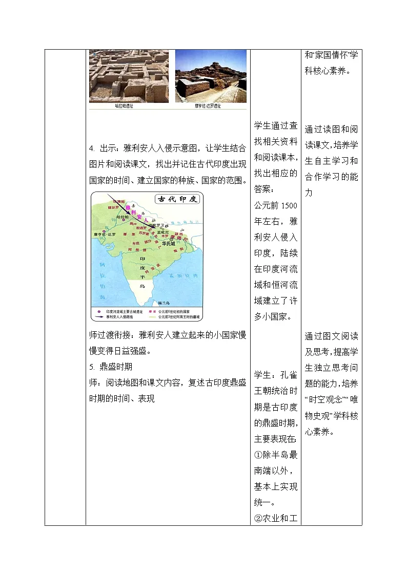 新人教版部编初中历史九上1-3《古代印度》- 教学设计第3页