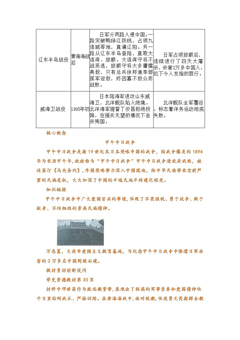 专题05 甲午中日战争与列强瓜分中国狂潮(word)八上历史人教版2024 期中复习 知识点+习题(原卷版)第2页