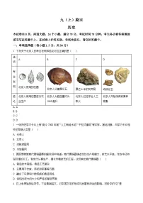 人教版部编初中历史九上期末试题（原卷版 无答案）