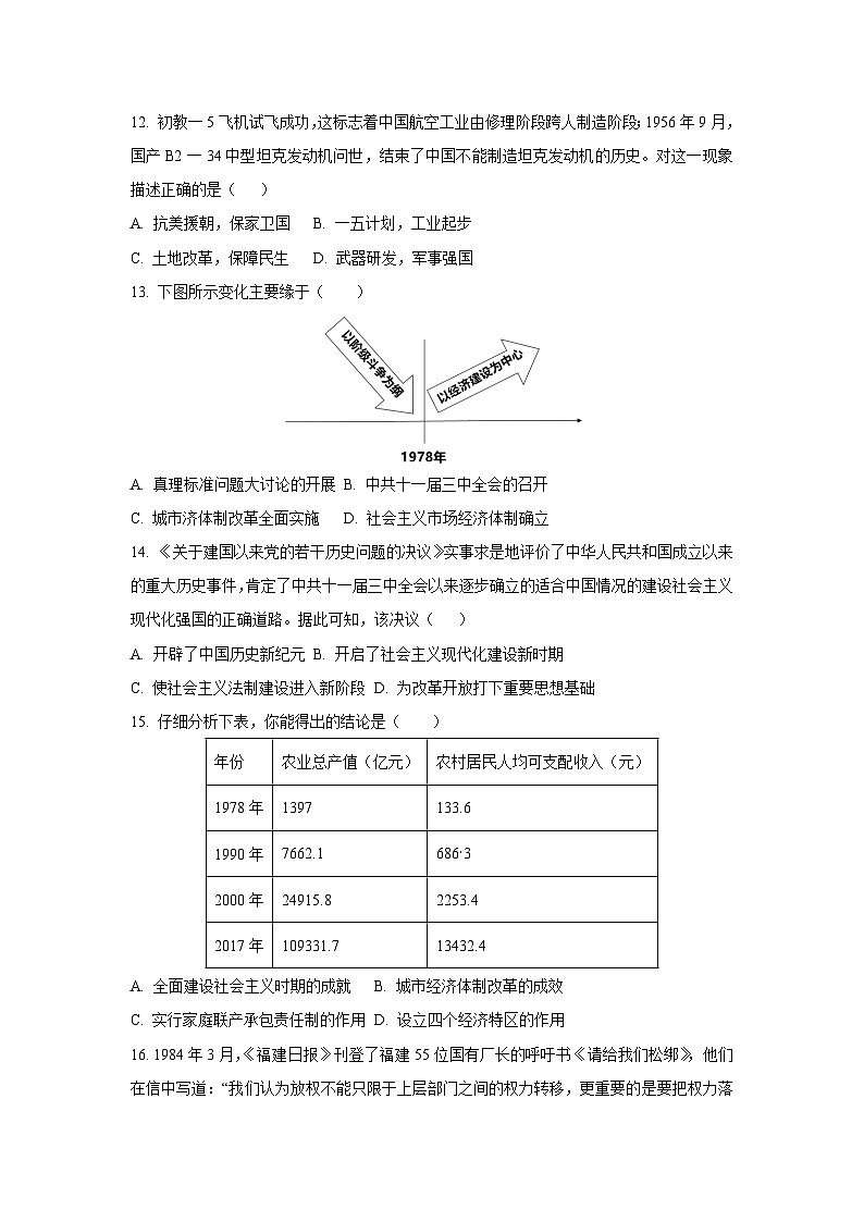 江西省吉安市十校联盟2024-2025学年下学期八年级期中历史试卷(学生版)第3页