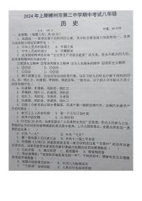 湖南省郴州市第三中学2023--2024学年部编版八年级历史下学期期中考试卷