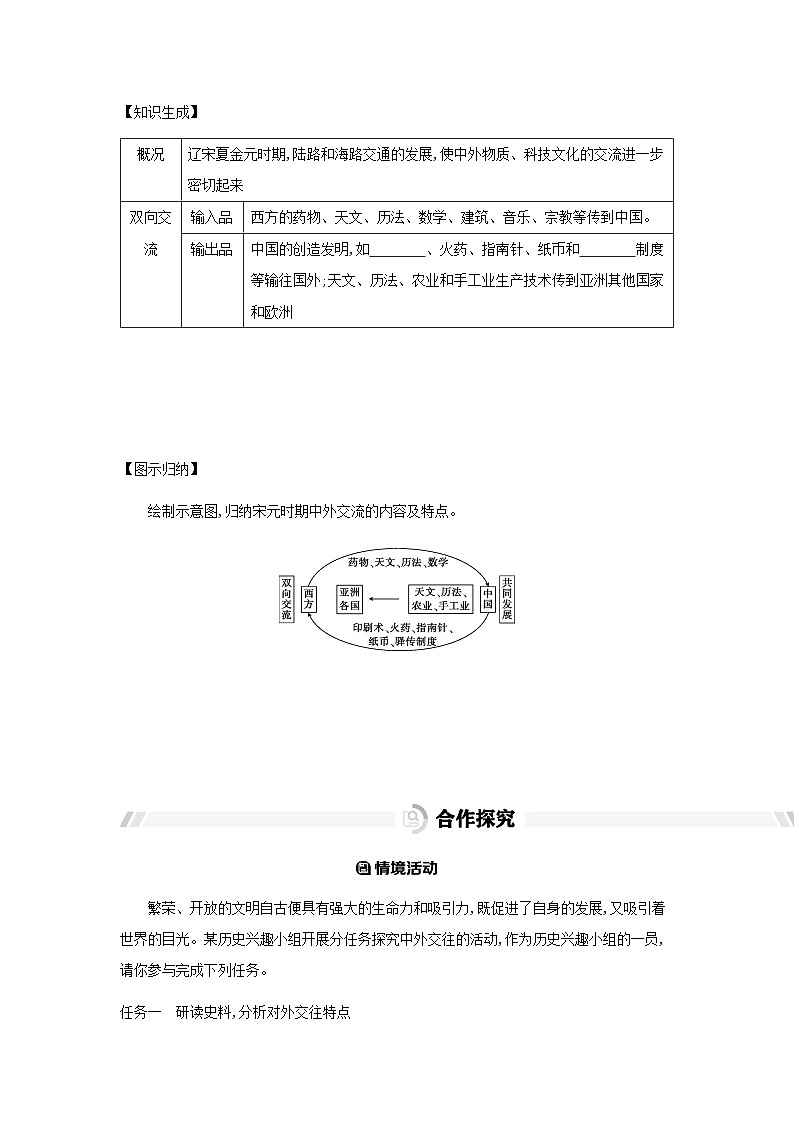 第13课 辽宋夏金元时期的对外交流 导学案 (含答案)-统编版初中历史七年级下册第3页