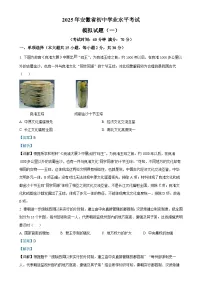 2025年安徽省初中学业水平考试模拟（一）历史试题（解析版）-A4