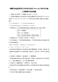 内蒙古自治区呼伦贝尔市扎兰屯市2024-2025学年九年级上学期期中历史试卷（学生版）