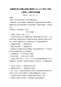 河南省平顶山市鲁山县第六教研区2025-2026学年八年级上学期11月期中历史试卷（学生版）