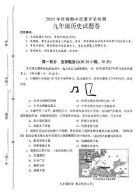 2025年南阳市秋期期中质量评估测试 九年级上册期中试卷—历史（含答案）