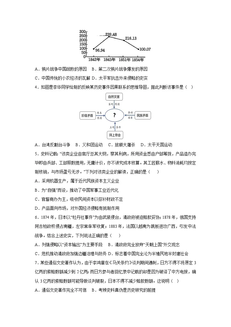 安徽省2025-2026学年八年级上学期第三次月考卷历史试卷(学生版)第2页