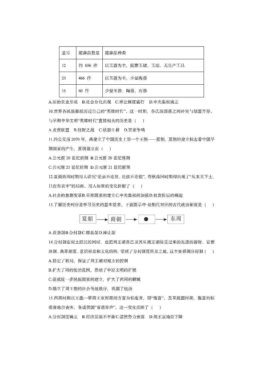 广东省云浮市罗定市2025-2026学年七年级上学期11月期中历史试卷(学生版)第3页