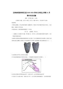 云南省昭通市绥江县2025-2026学年九年级上学期11月期中历史试卷（学生版）