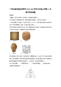 广西壮族自治区来宾市2025-2026学年九年级上学期11月期中历史试卷（学生版）