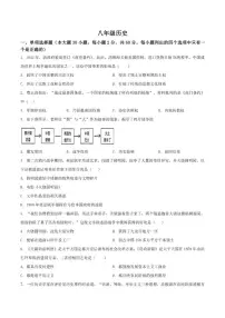 广东省茂名市化州市2025-2026学年八年级上学期期中考试历史试卷（含答案）