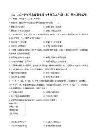2024-2025学年河北省秦皇岛市青龙县九年级（上）期末历史试卷-自定义类型