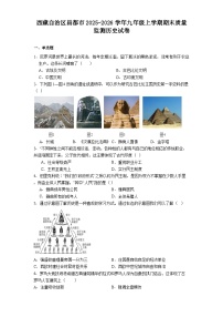 西藏自治区昌都市2025-2026学年九年级上学期期末质量监测历史试卷（解析版）
