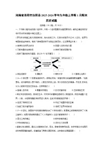 2025-2026学年河南省洛阳市汝阳县九年级上学期1月期末历史试卷(学生版)