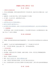 部编版九年级上册期末历史知识点汇总