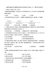 2025-2026学年湖南省岳阳市岳阳县九年级（上）期中历史试卷（有答案）