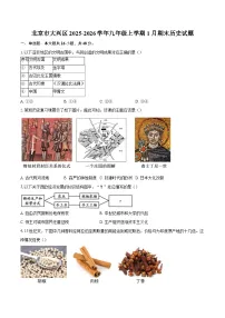 北京市大兴区2025-2026学年九年级上学期1月期末历史试题(含答案)