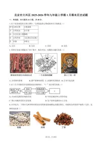 2025-2026学年北京市大兴区九年级上学期1月期末历史试题(含答案)