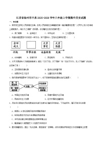 2025—2026学年度江苏省徐州市丰县八年级上学期11月期中考试历史试卷（含答案）