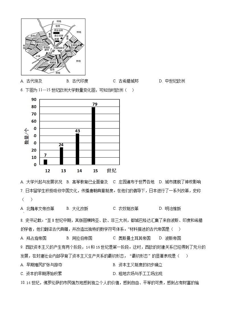 江苏省镇江市2025--2026学年上学期九年级期末历史试题(原卷版+解析版)第2页