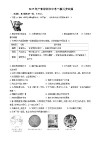 2025年广东深圳市九年级下学期中考二模历史试卷-A4