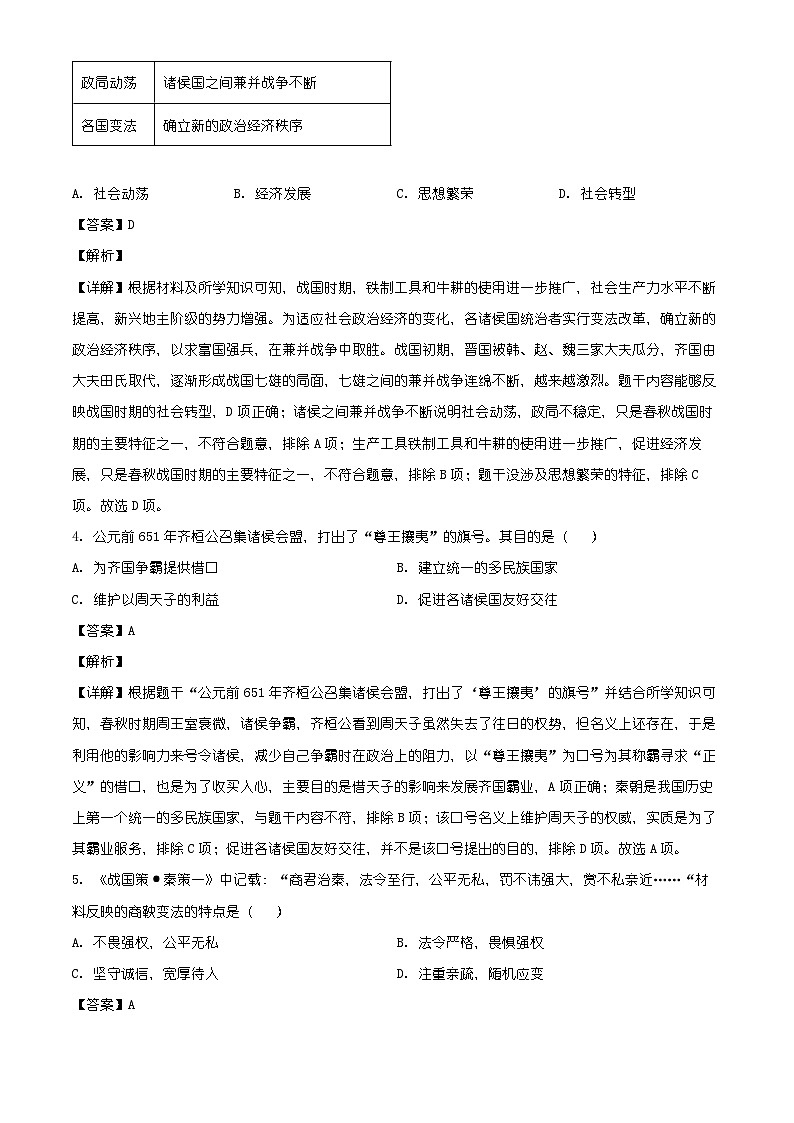 安徽省安庆市岳西县部分学校联考2025-2026学年七年级上学期2月期末历史试题(含解析)第2页