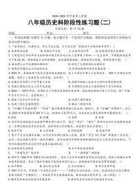 广东省汕头市潮南区陈店实验2024-2025学年八年级下学期5月月考历史试题（含答案）