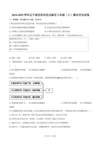 2024-2025学年辽宁省沈阳市沈北新区八年级（上）期末历史试卷（含答案）