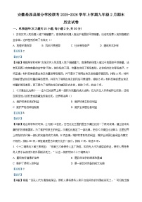 2025—2026学年度安徽省安庆市岳西县部分学校九年级上学期期末考试历史试题（含答案）