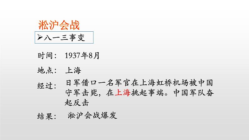 人教部编版八年级历史上册第20课 正面战场的抗战38张PPT第3页