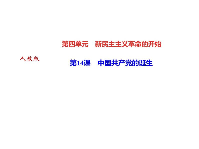 第14课 中国共产党的诞生共29张PPT01