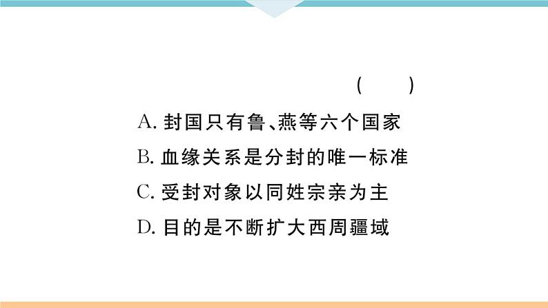七年级上册期末历史复习 专题一 中国古代的政治制度与社会变革 练习课件05