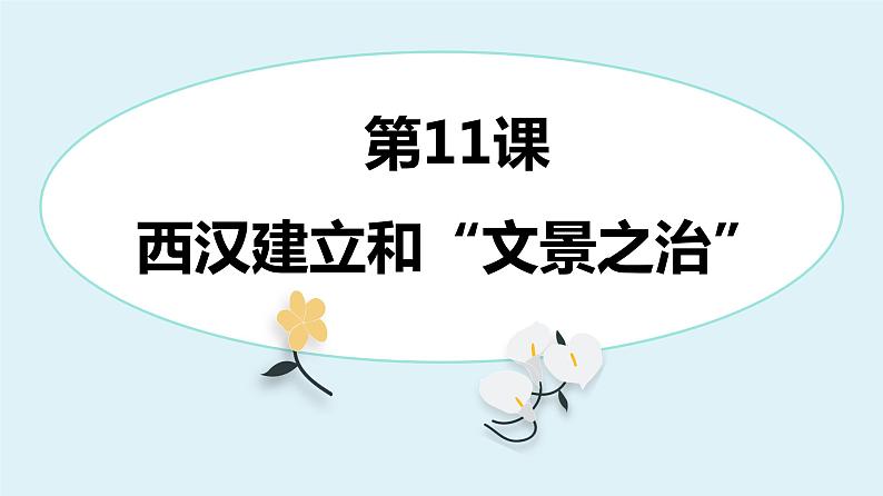人教部编版历史七上第11课西汉的建立和文景之治(21张PPT)课件01