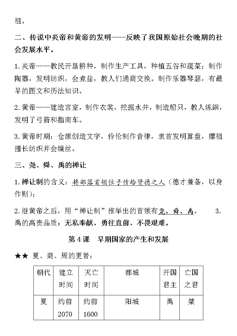 部编版七年级上册历史期末知识总结(1)03