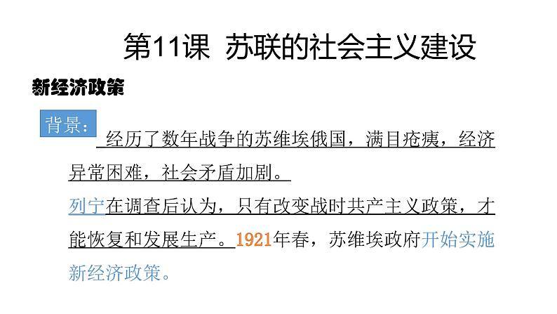 人教部编版2021九年级历史下册第11课苏联的社会主义建设 课件PPT07