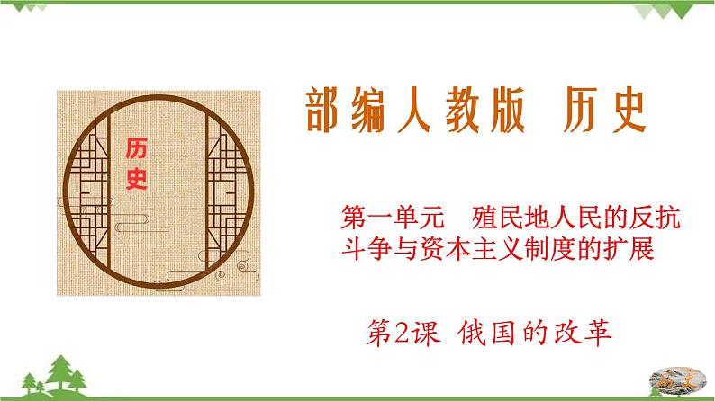 第2课 俄国的改革-2020-2021学年九年级历史下册同步课件(部编版)01