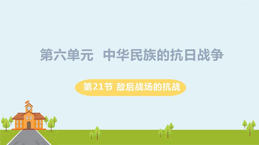 人教版歷史八年級上冊 第21課《敵后戰(zhàn)場的抗戰(zhàn)》PPT課件第1頁
