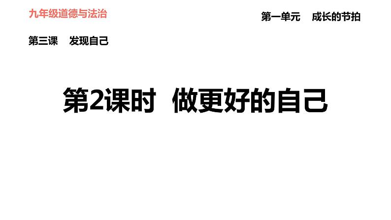 部编版七年级上册道德与法治 第一单元 第3课习题课件01