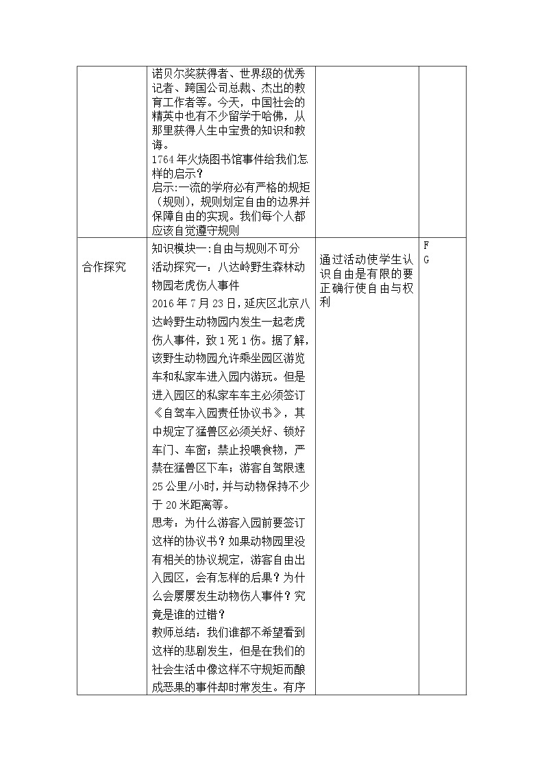 3.2遵守规则 教案-人教部编版八年级道德与法治上册教案02