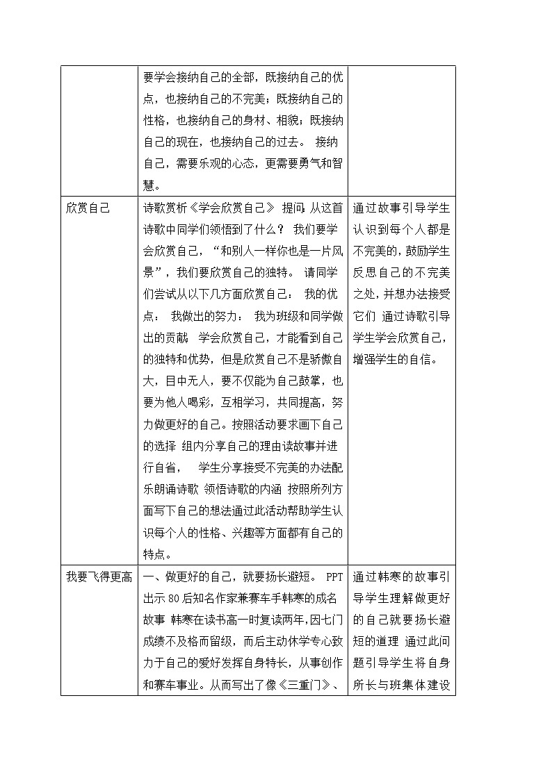 3.2做更好的自己 教案-人教部编版七年级道德与法治上册03