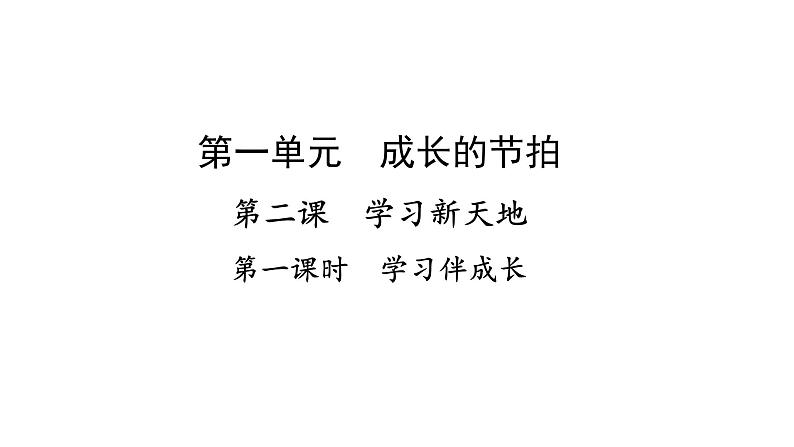 道德与法治七年级上册2.1 学习伴成长 课件第1页