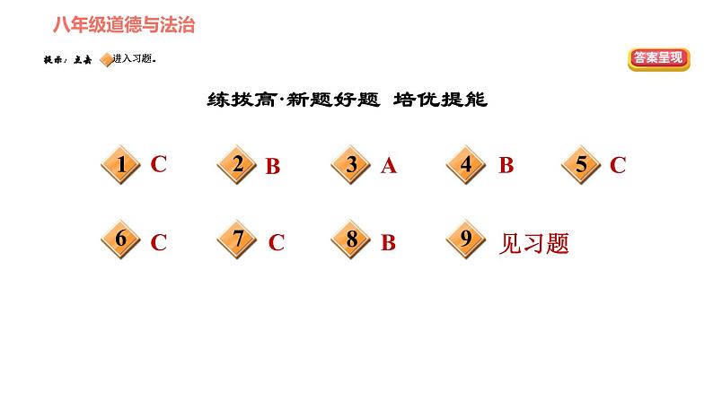 人教版八年级下册道德与法治习题课件 第三单元 第5课 第3课时 基本政治制度第3页