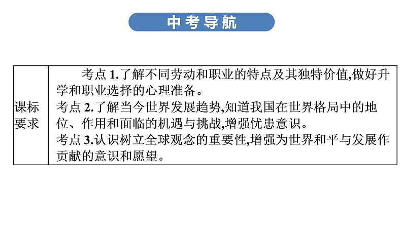 最新中考道德与法治·高分突破课件第二节 报效祖国 胸怀天下第3页