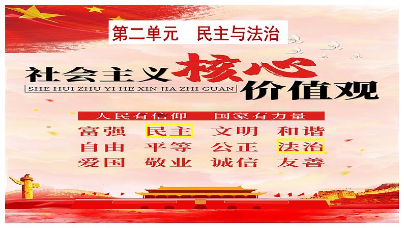 人教部编版九年级上册(道德与法治) 第二单元3.1 生活在新型民主国家 课件01
